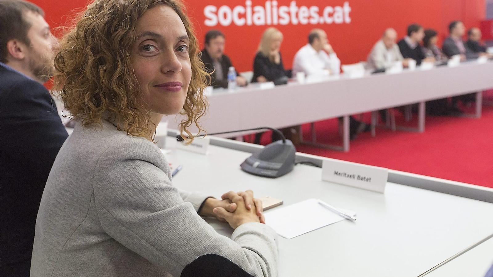 Meritxell Batet va comunicar ahir a l’executiva del PSC que vol optar a ser la cap de llista dels socialistes catalans a les eleccions espanyoles del 26 de juny. / MANOLO GARCÍA