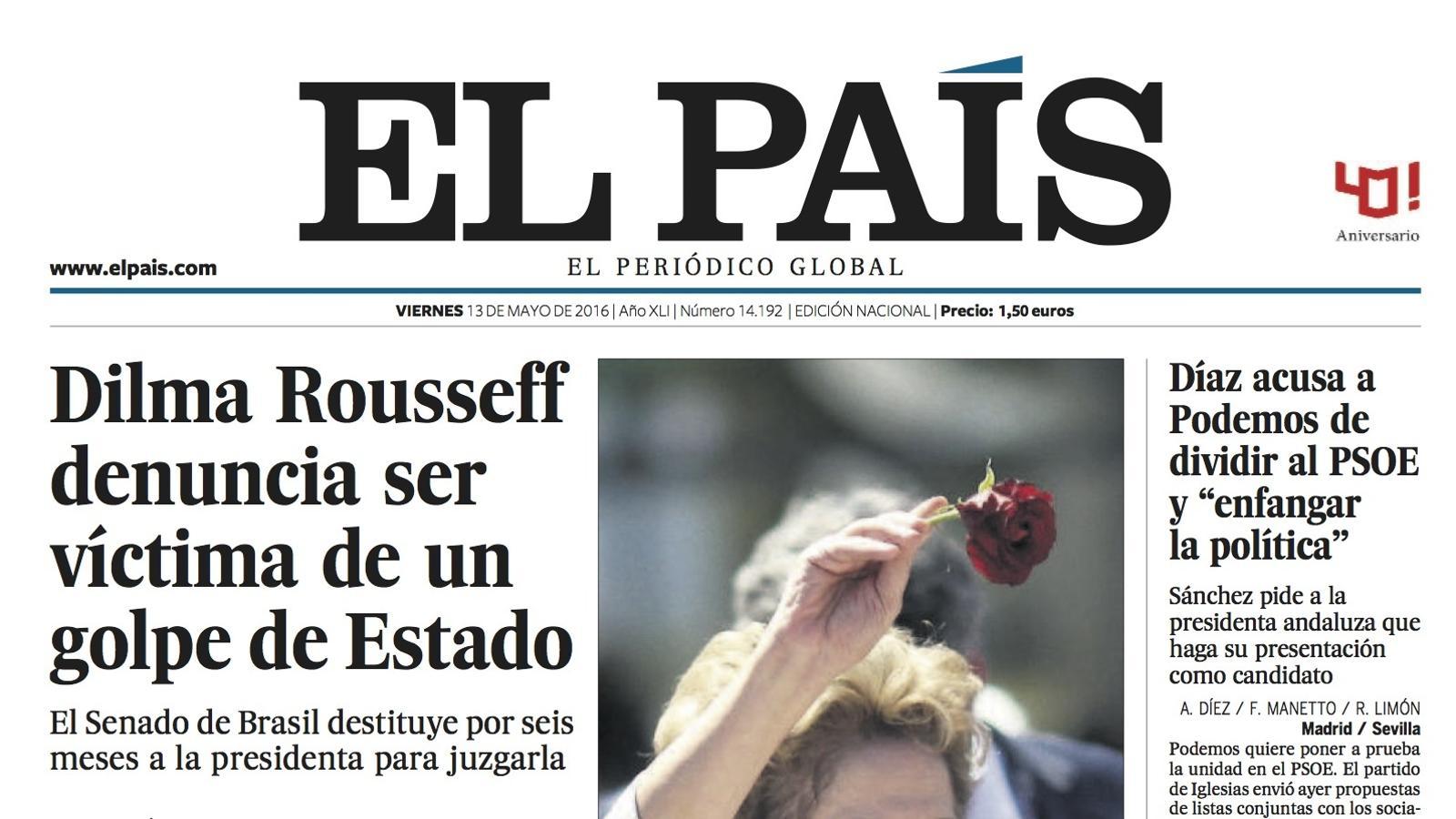Portada d''El País'