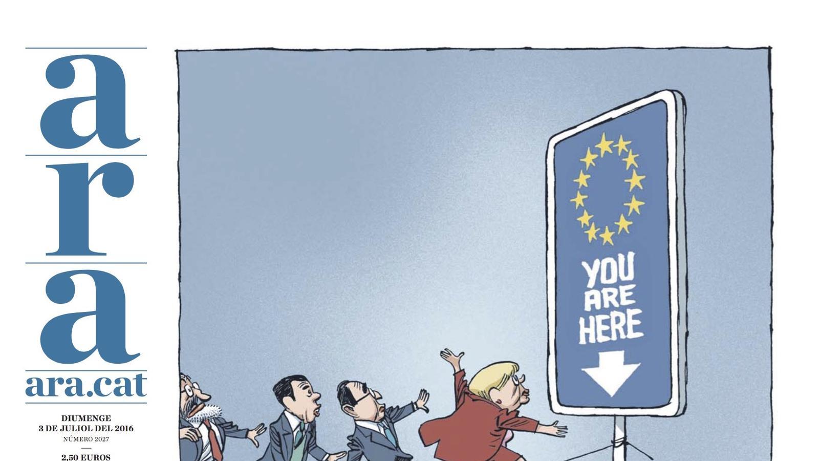 "Europa, on vas?", portada de l'ARA especial de demà