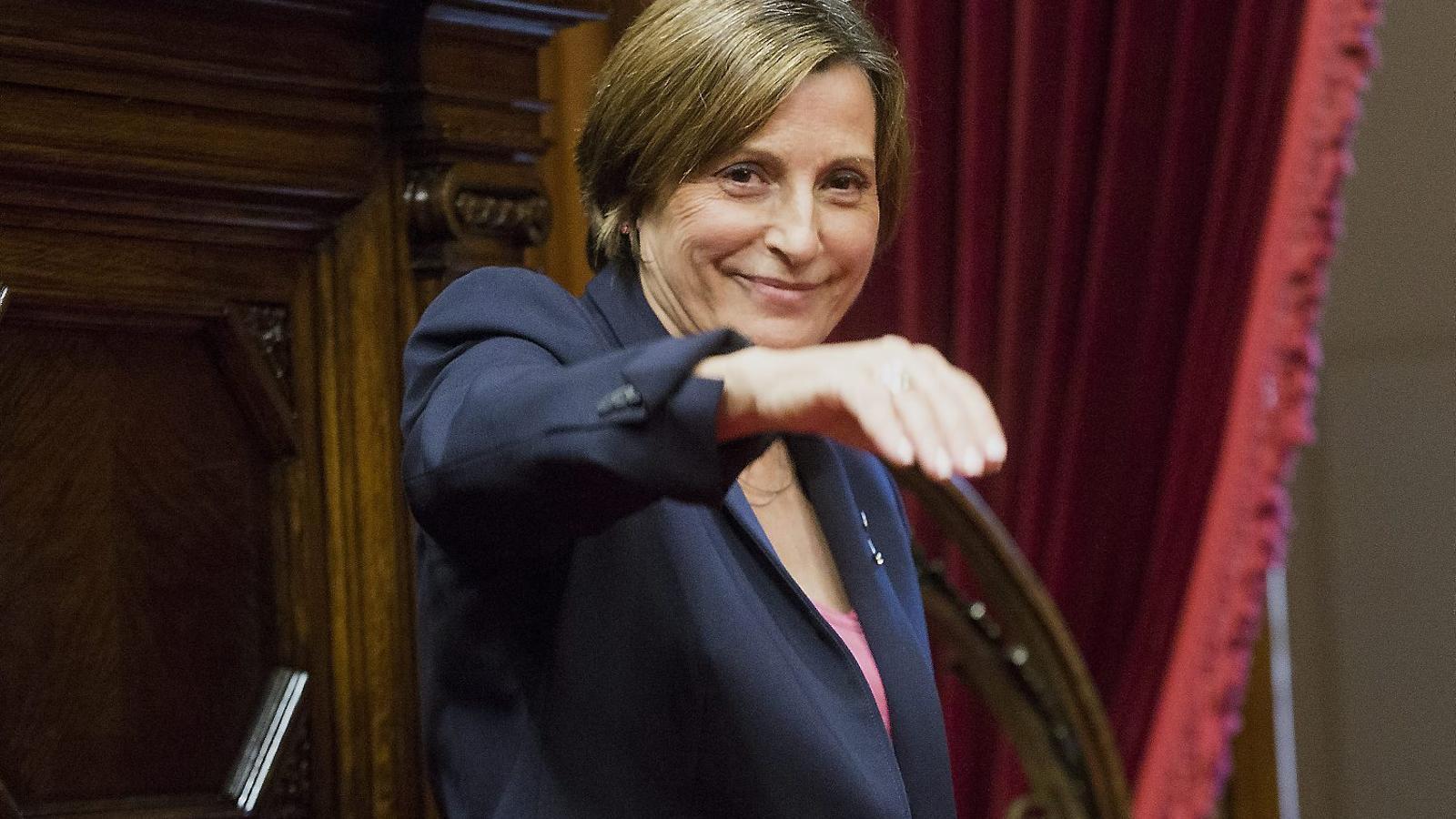 Carme Forcadell, presidenta del Parlament de Catalunya, podria ser la primera a ser inhabilitada pel TC.